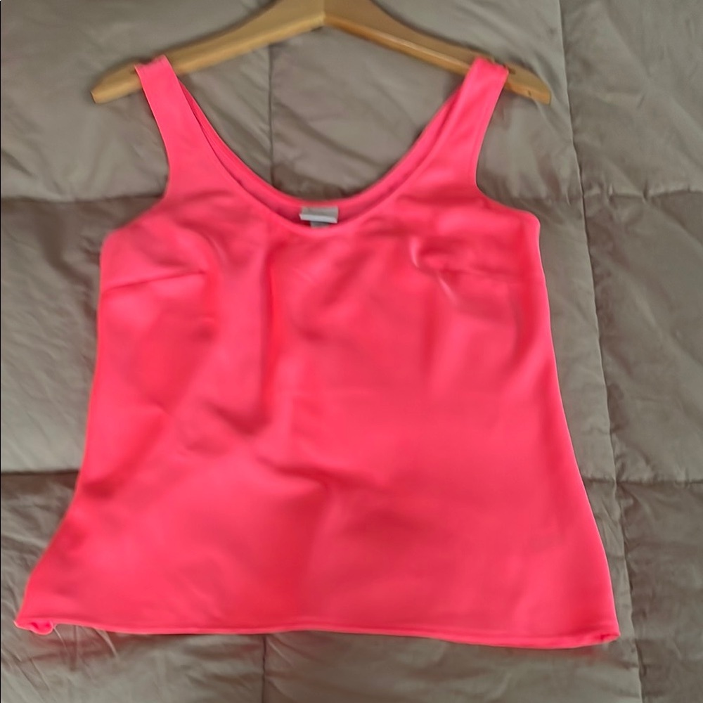 A New Day Pink Fitted Tank Top with Scoop Neckline